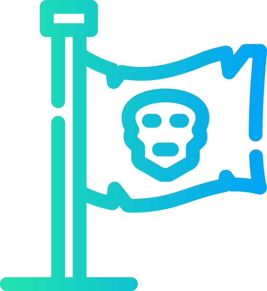 design de ícone criativo de bandeira de piratas vetor