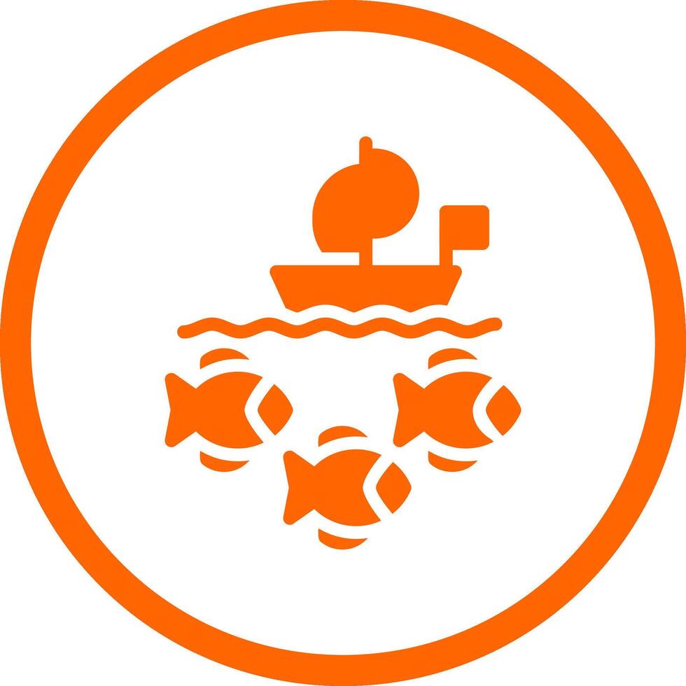 design de ícone criativo de barco de pesca vetor