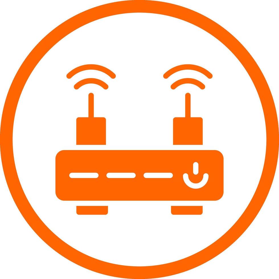 design de ícone criativo de roteador wi-fi vetor