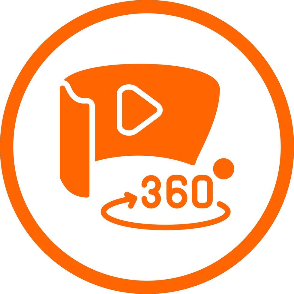 360 grau vídeo criativo ícone Projeto vetor