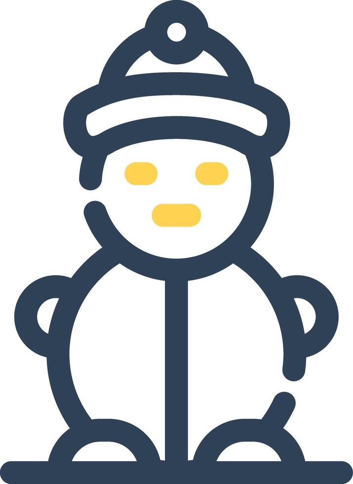 design de ícone criativo de boneco de neve vetor