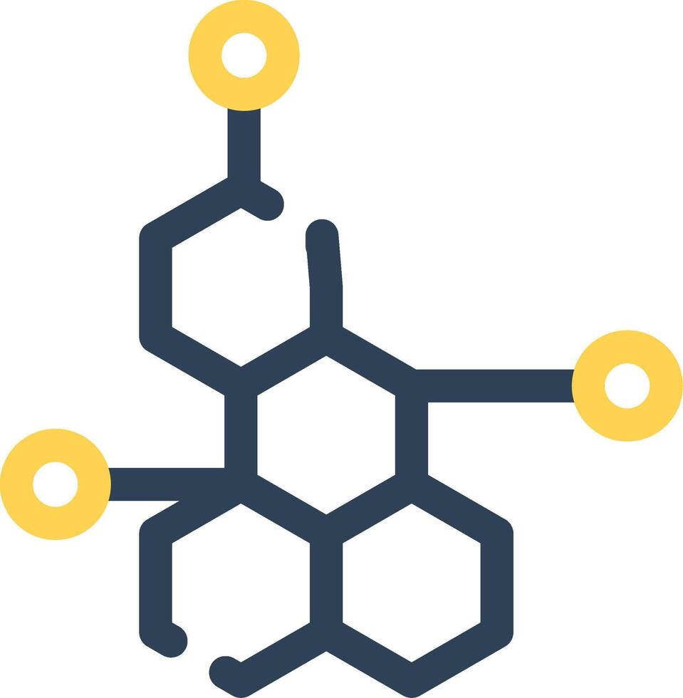 design de ícone criativo de molécula vetor