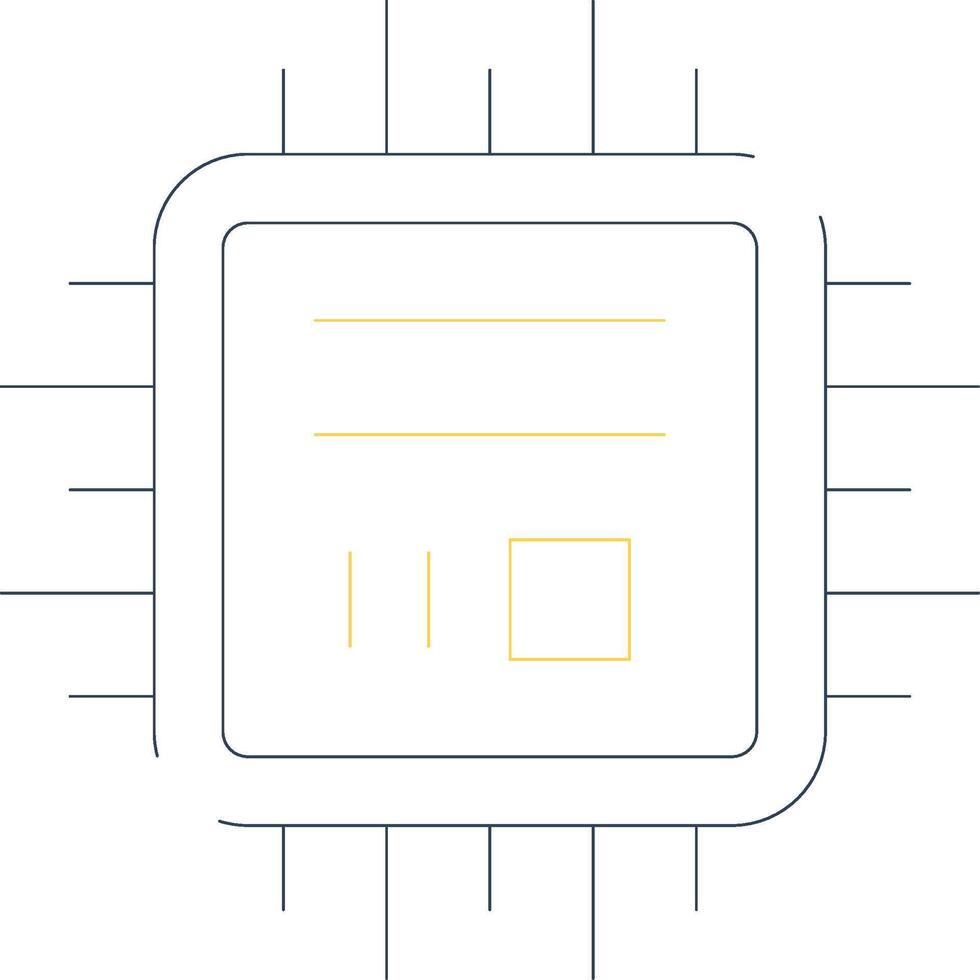 design de ícone criativo de microchip vetor