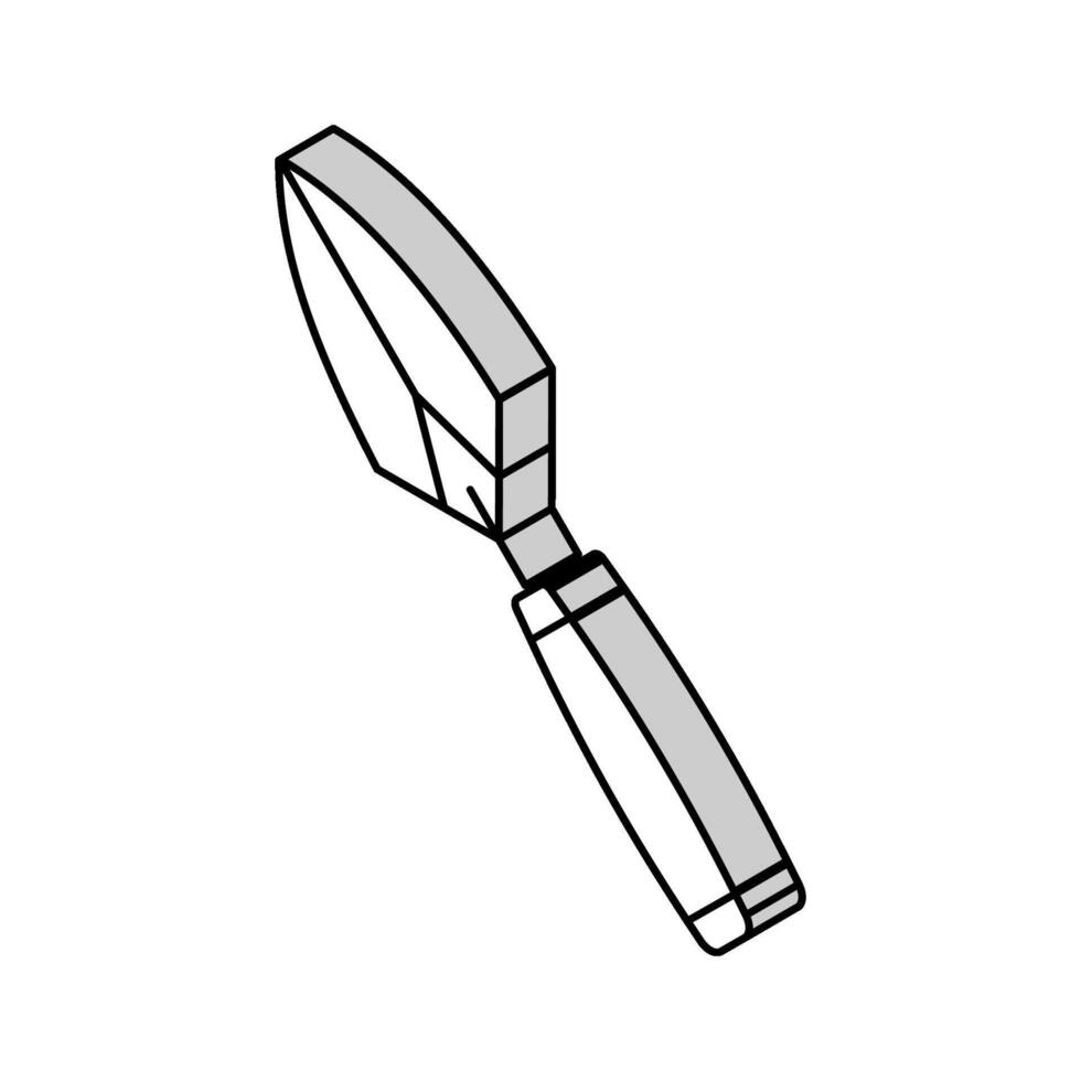 espátula ferramenta reparar isométrico ícone vetor ilustração