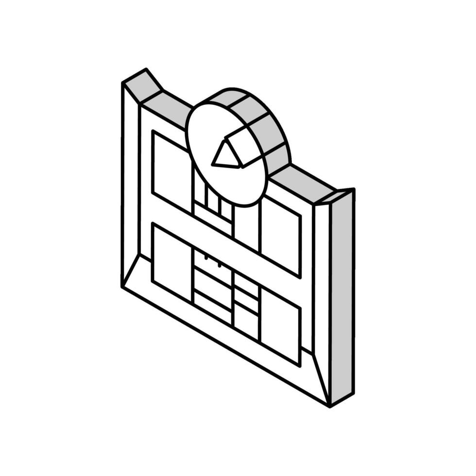 cozinha Projeto quarto interior isométrico ícone vetor ilustração