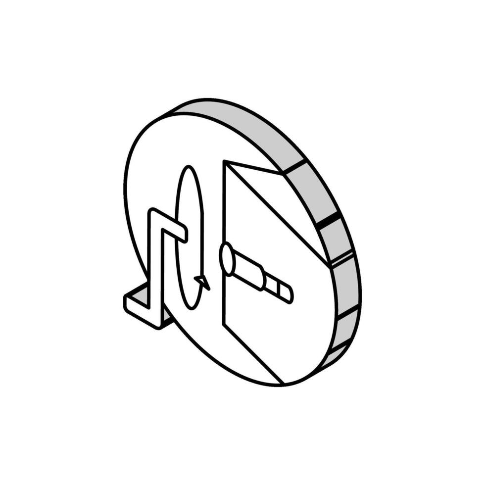 apertar parafuso chave inglesa montagem mobília isométrico ícone vetor ilustração