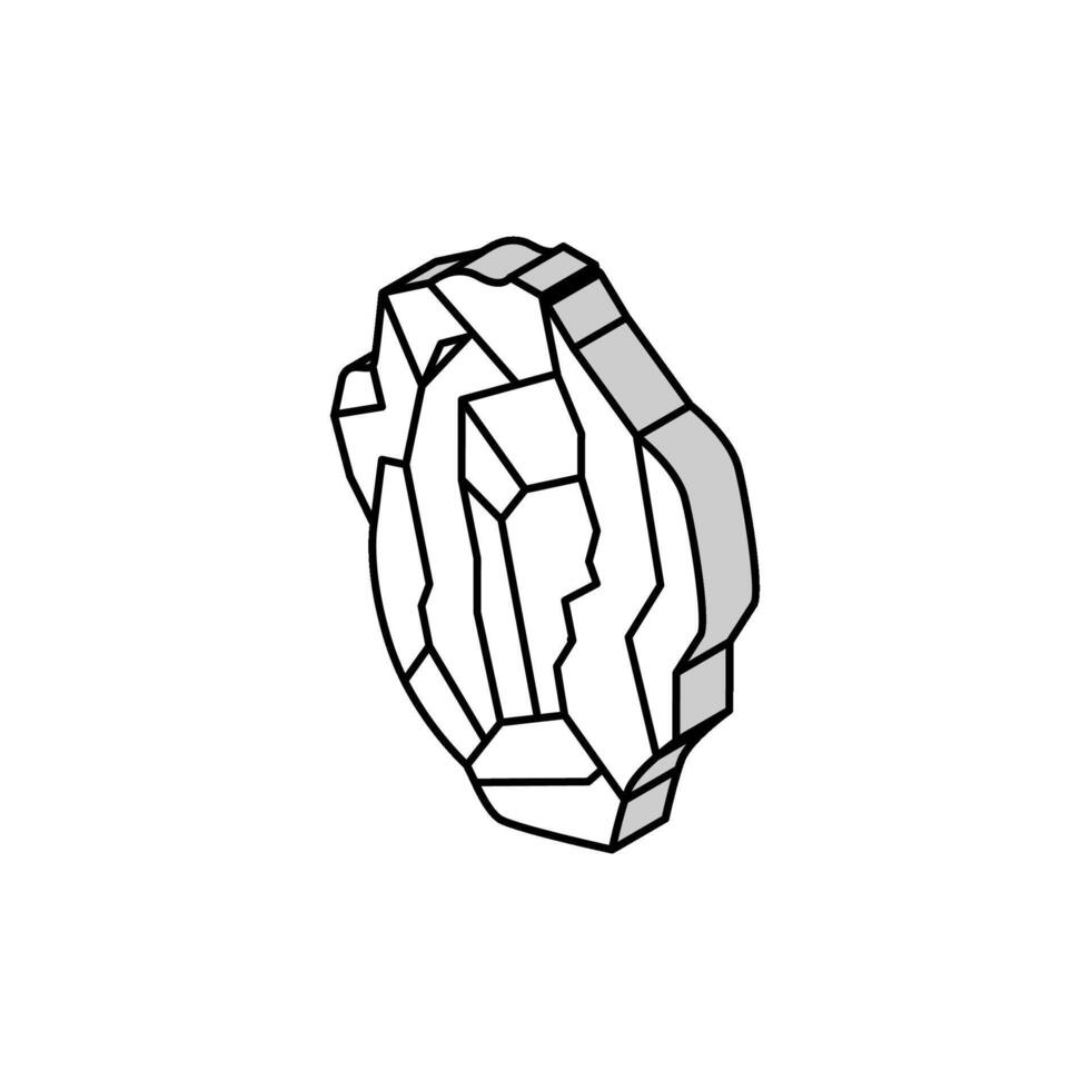 semi precioso pedra isométrico ícone vetor ilustração