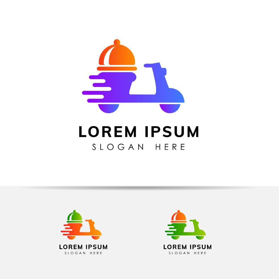 vetor de design de logotipo para entrega de comida