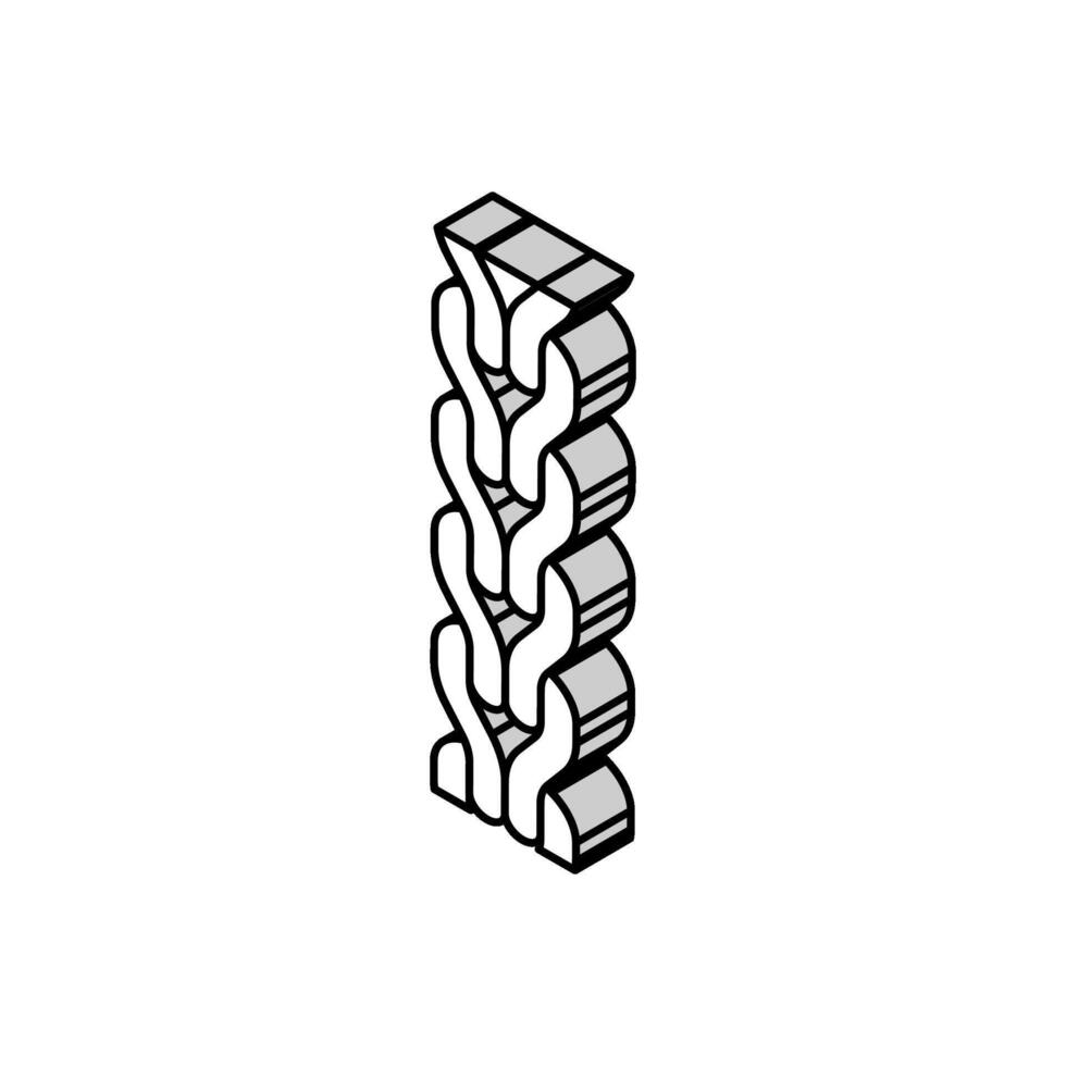foxtail cadeia isométrico ícone vetor ilustração