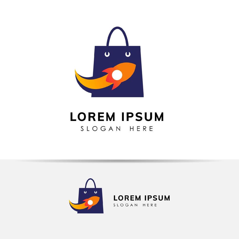 modelo de design de logotipo de loja flash. ilustração vetorial de venda instantânea vetor