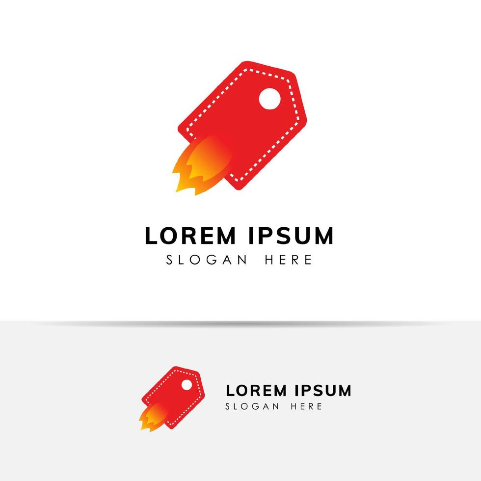 modelo de design de logotipo de loja flash. ilustração vetorial de venda instantânea vetor