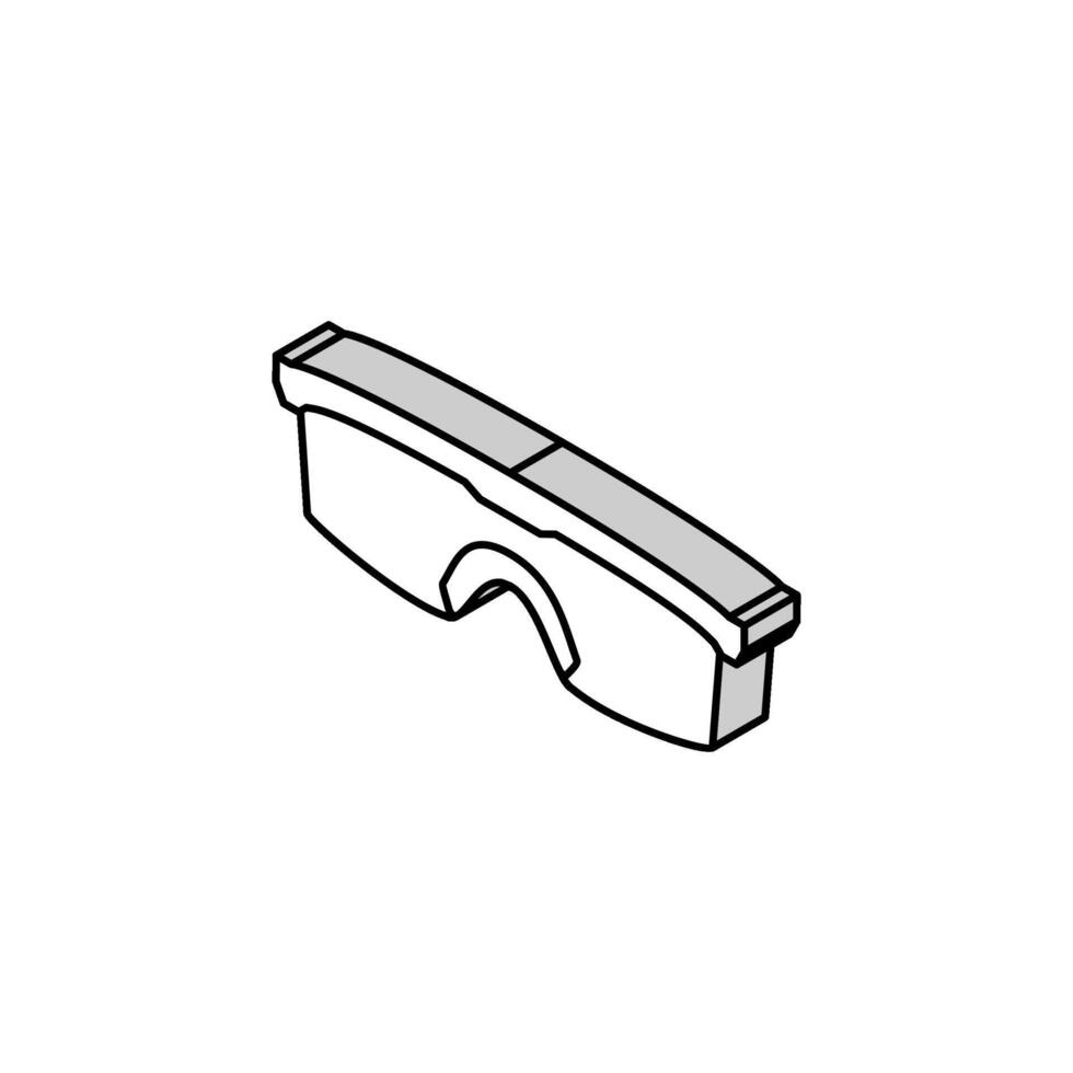 médico óculos quadro, Armação isométrico ícone vetor ilustração