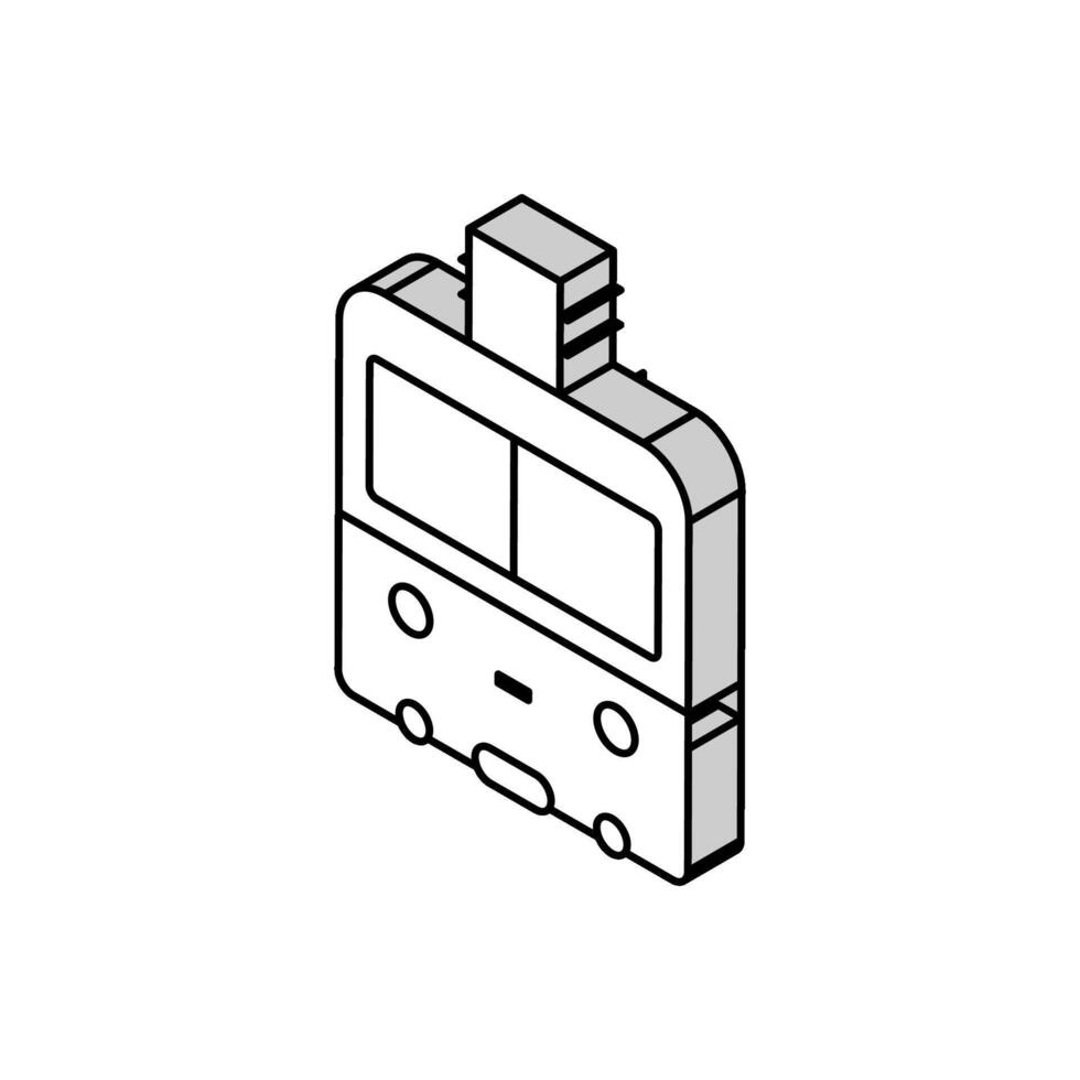 funicular transporte veículo isométrico ícone vetor ilustração