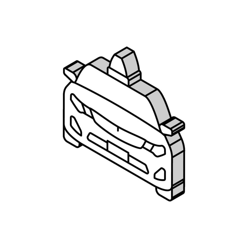 Táxi transporte veículo isométrico ícone vetor ilustração