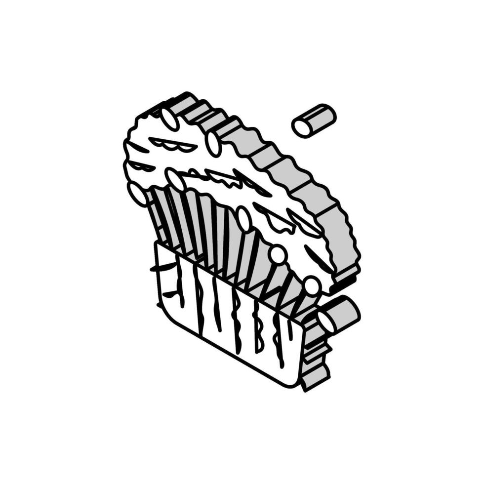 brócolis microgreen isométrico ícone vetor ilustração