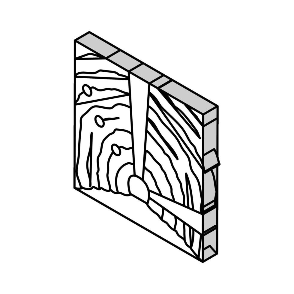 subterrâneo mineração cobre Produção isométrico ícone vetor ilustração