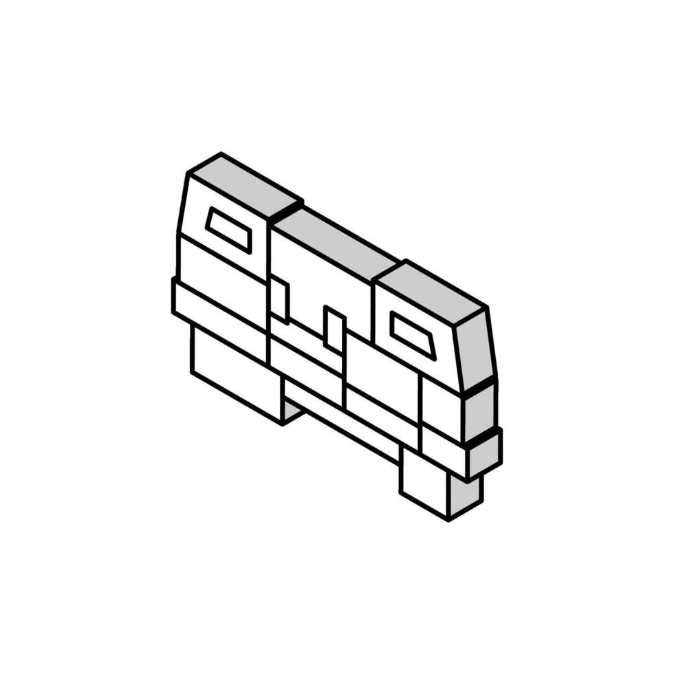 cnc máquina ferramenta trabalhos isométrico ícone vetor ilustração