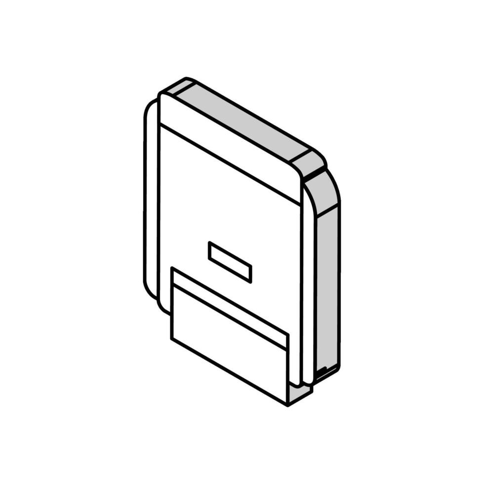 papel toalha distribuidor isométrico ícone vetor ilustração