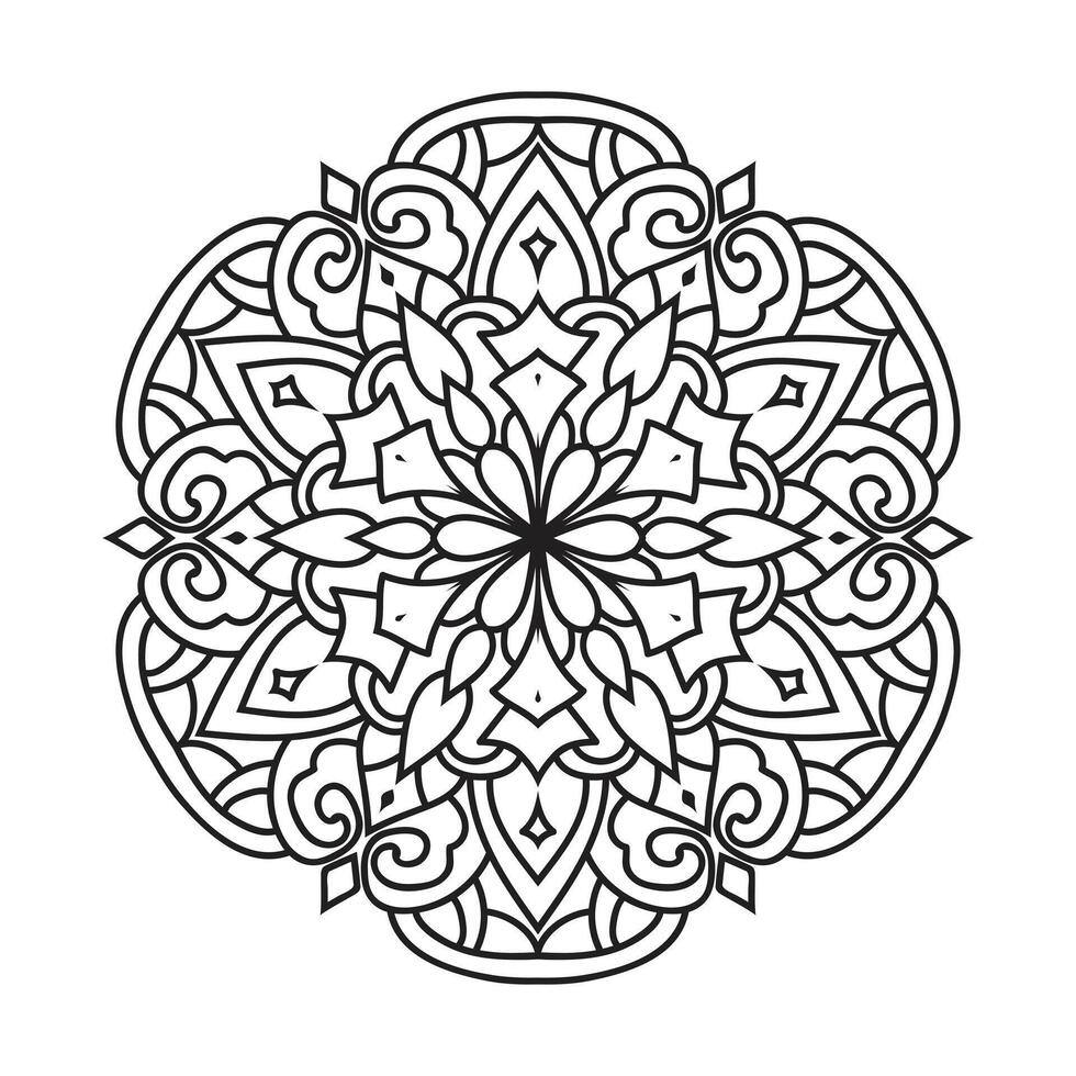 vetor esboço mandala decorativo e ornamental Projeto para coloração página