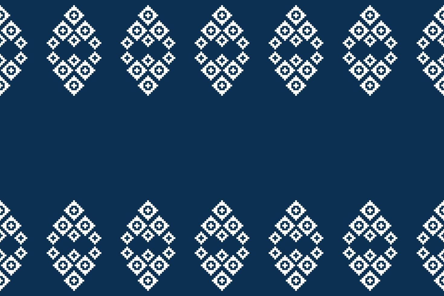 tradicional étnico motivos ikat geométrico tecido padronizar Cruz ponto.ikat bordado étnico oriental pixel marinha azul fundo. resumo,vetor,ilustração. textura, lenço, decoração, papel de parede. vetor