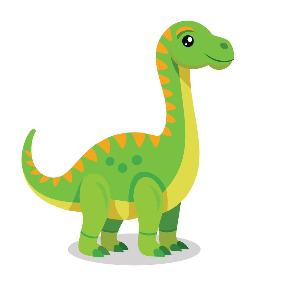 dinossauro plano vetor ilustração em branco fundo