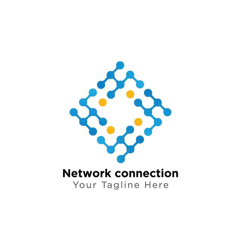 rede conexão logotipo modelo vetor
