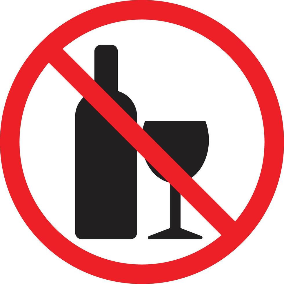 não álcool placa isolado em branco fundo . não permitido álcool placa vetor . não Cerveja placa