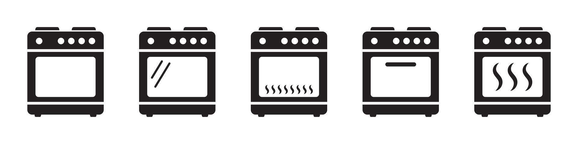 fogão forno ícone, vetor gás forno. cozinha cozinhando utensílio. vetor ilustração.