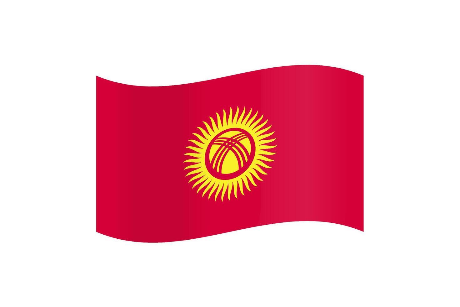 uma vetor ilustração do Quirguistão nacional bandeira dentro Está oficial cores