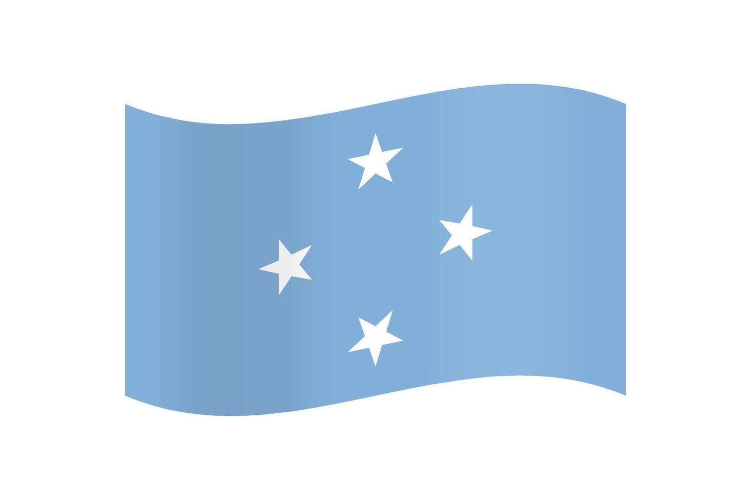 nacional bandeira do Micronésia vetor Projeto