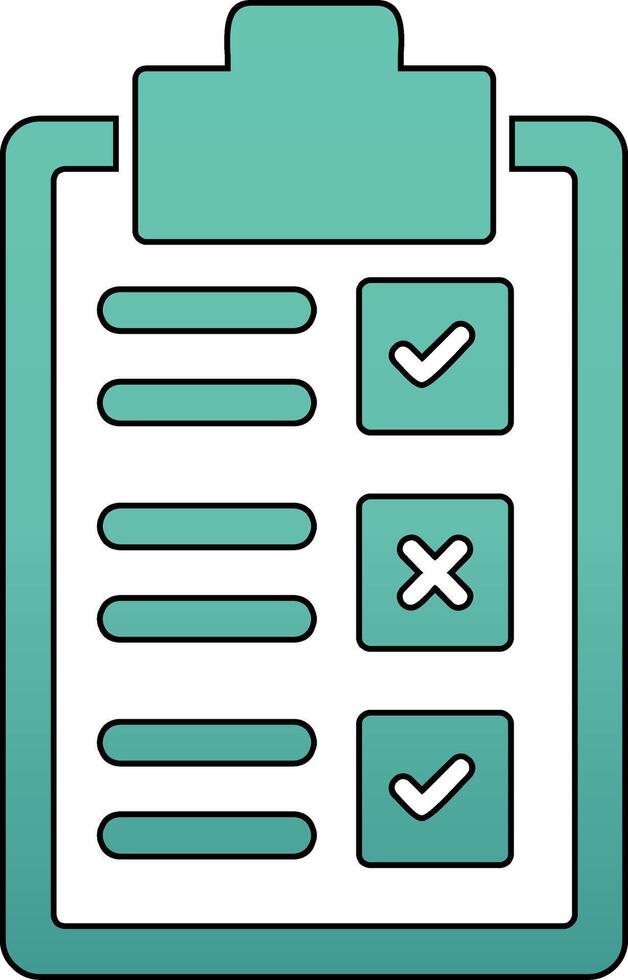 ícone de vetor de lista de verificação