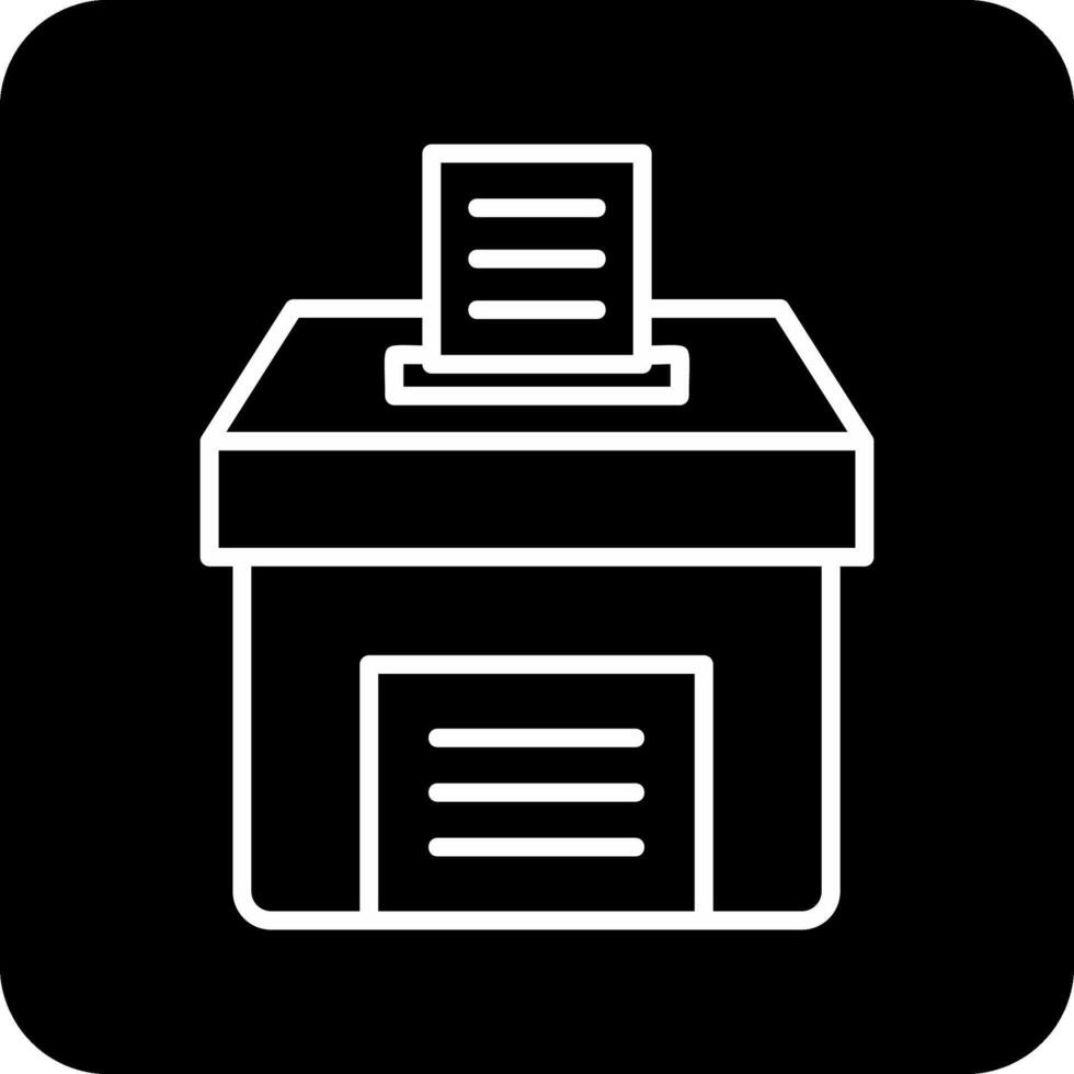 ícone de vetor de caixa de votação