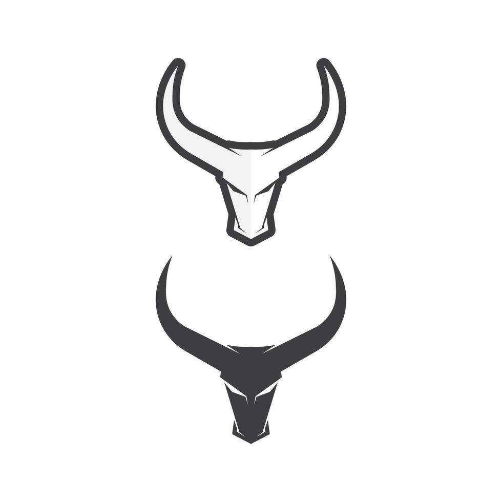 touro e vaca logotipo Projeto ícone vetor chifre animais