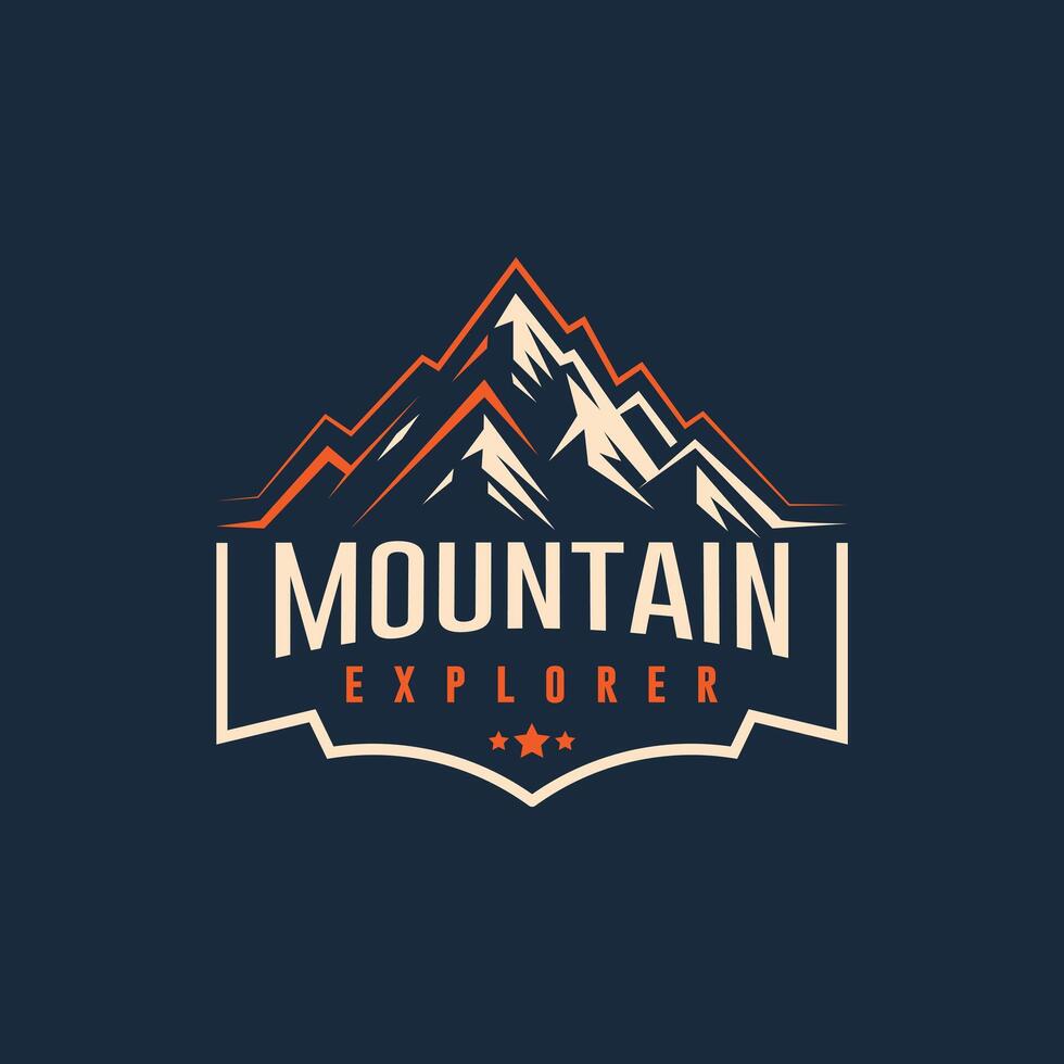 montanha panorama ao ar livre logotipo Projeto vetor