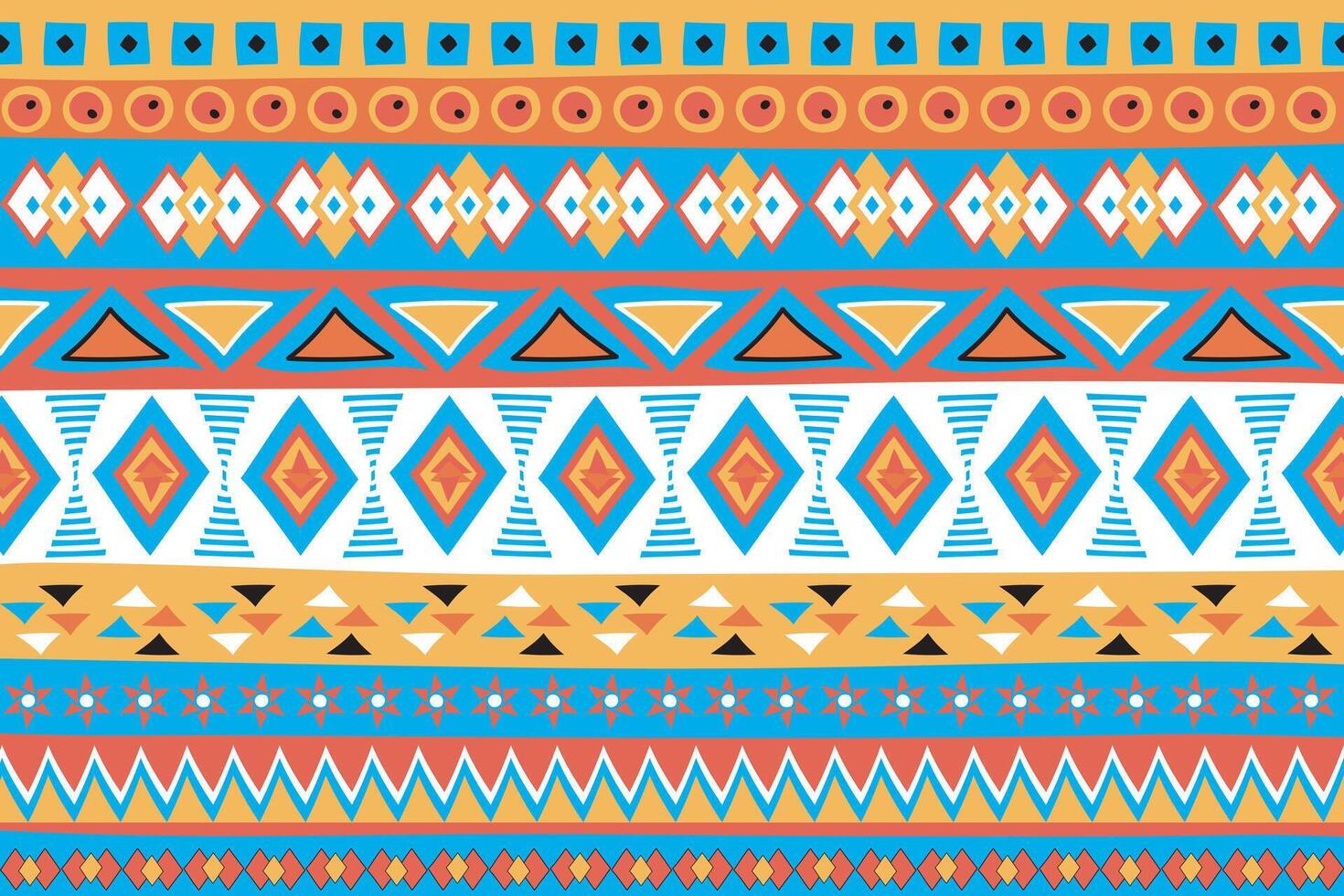 ilustração, a colorida tecido padrões com multi cor fundo. vetor