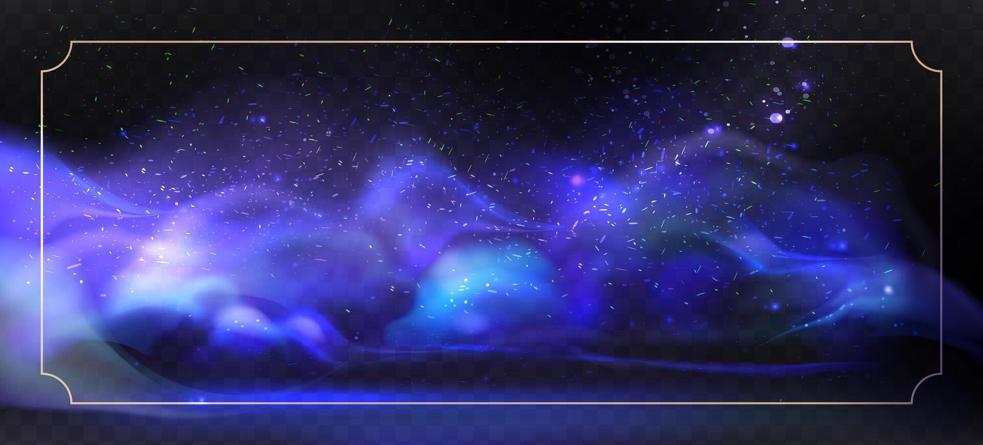 fumaça e névoa. espaço fundo. futurista galáxia com estrelas e nebulosa. vetor ilustração. eps 10