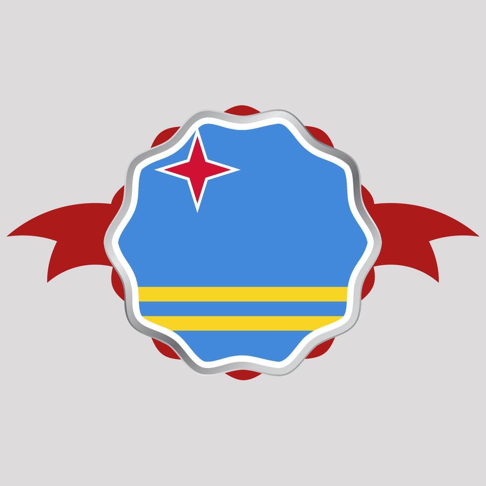 criativo Aruba bandeira adesivo emblema vetor
