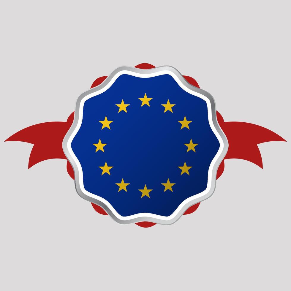 criativo europeu União bandeira adesivo emblema vetor