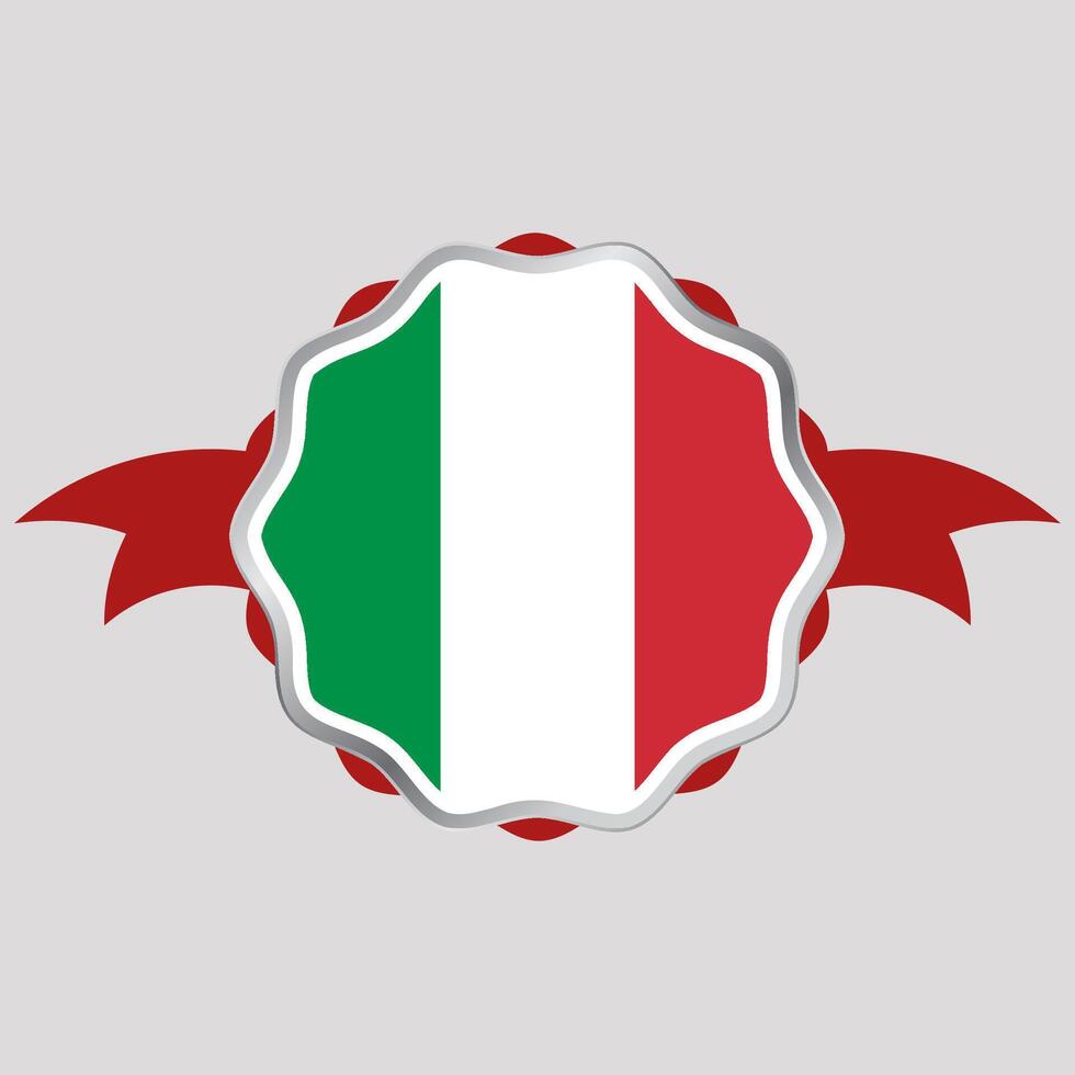 criativo Itália bandeira adesivo emblema vetor