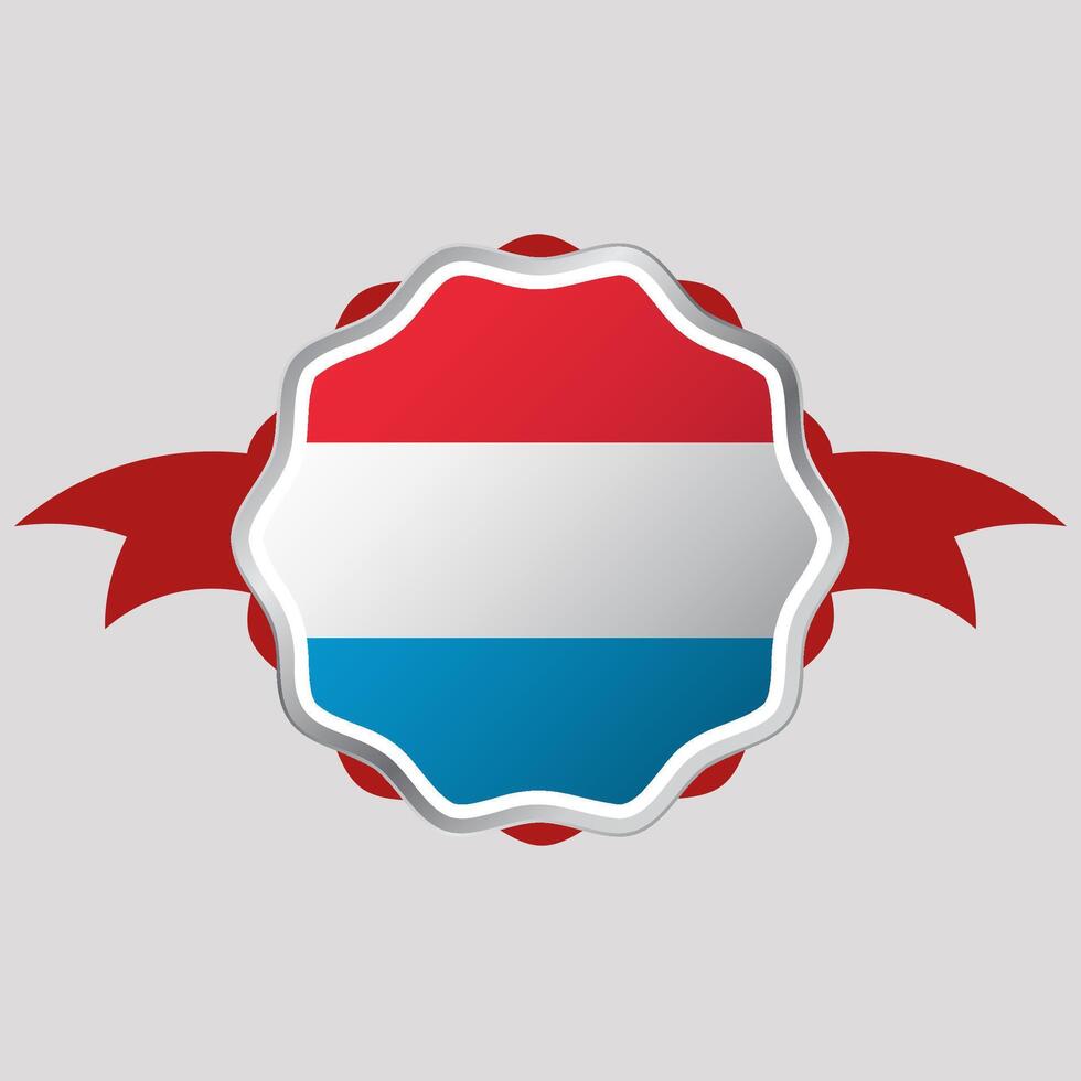 criativo Luxemburgo bandeira adesivo emblema vetor