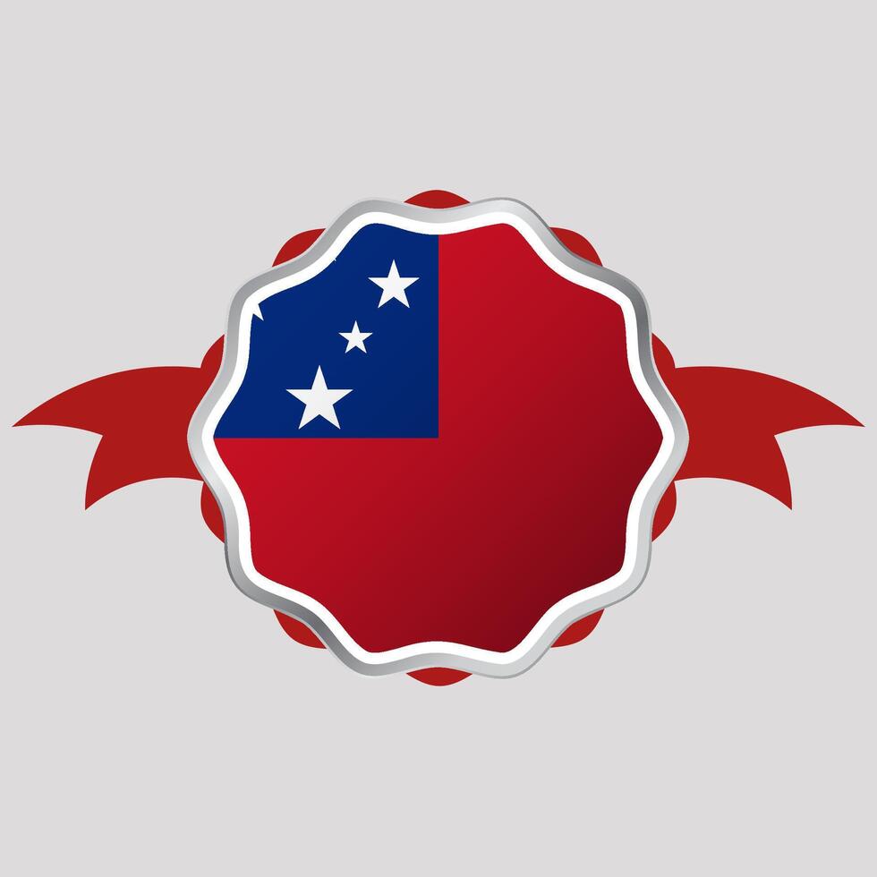 criativo samoa bandeira adesivo emblema vetor