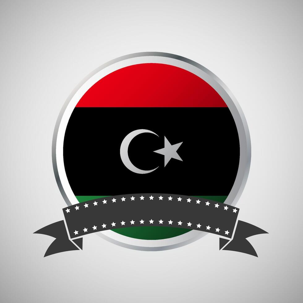 vetor Líbia volta bandeira bandeira vetor ilustração