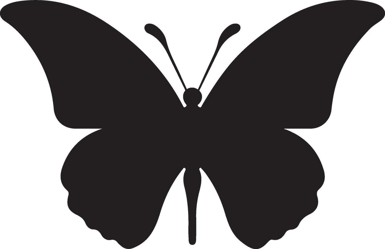 borboleta silhueta vetor ilustração branco fundo