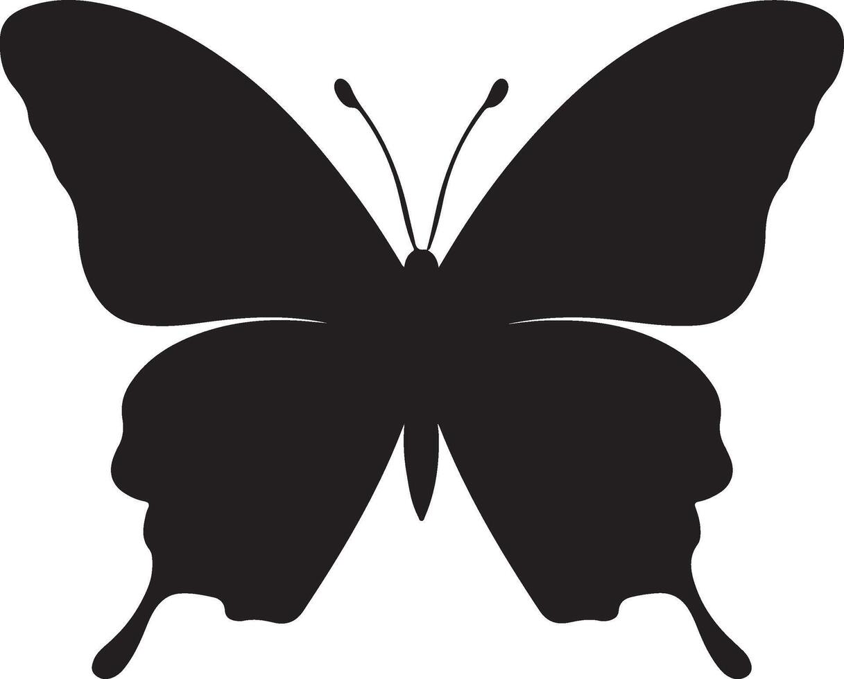 borboleta silhueta vetor ilustração branco fundo