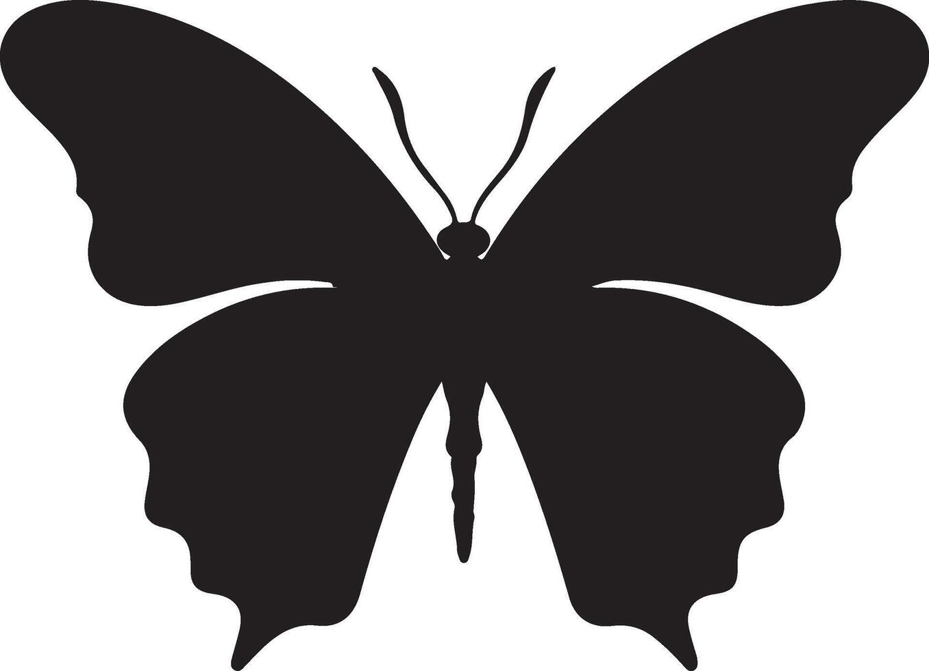 borboleta silhueta vetor ilustração branco fundo