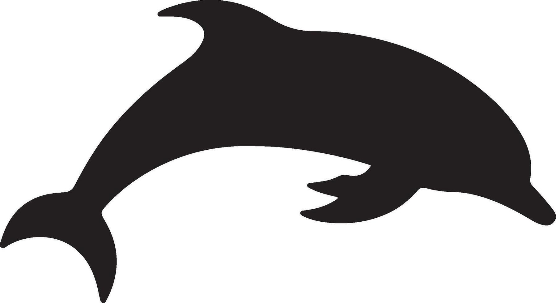 golfinho silhueta vetor ilustração branco fundo