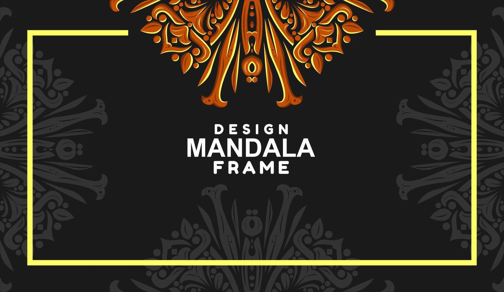 fundo com mandala quadro, Armação livre vetor