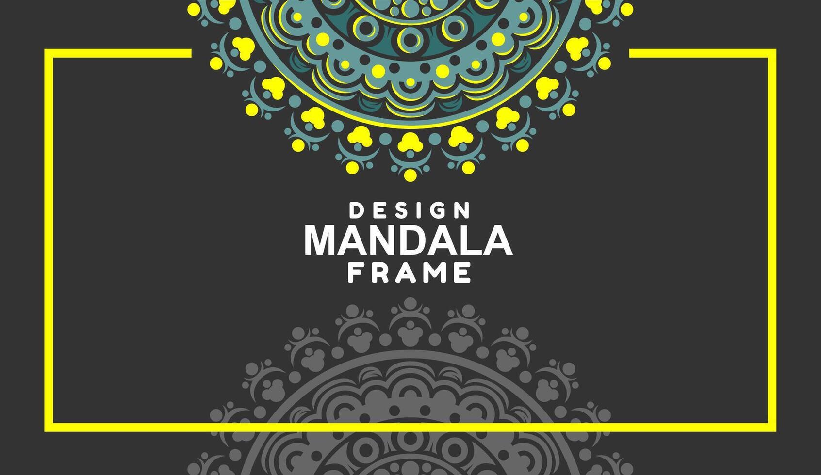 fundo com mandala quadro, Armação livre vetor