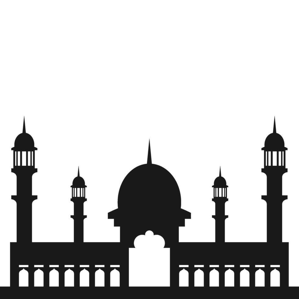 islâmico mesquita silhueta vetor