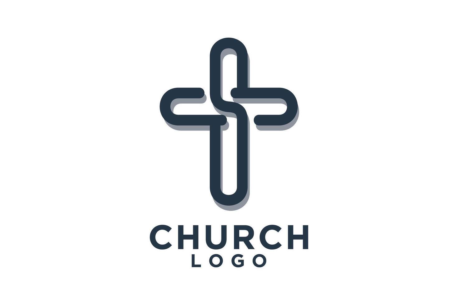 Igreja logotipo Projeto criativo único conceito vetor